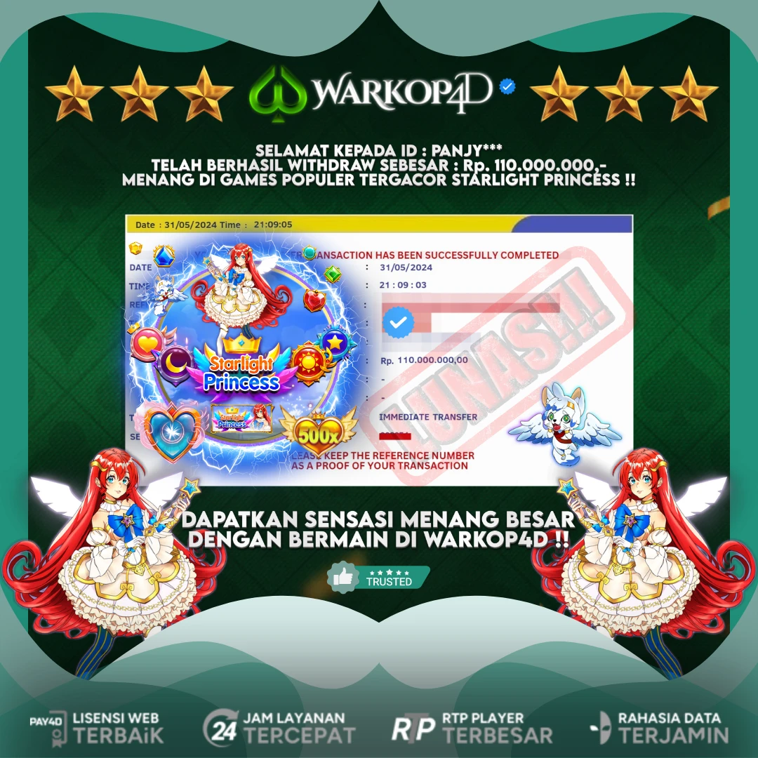 BUKTI JACKPOT DI STARLIGHT PRINCESS WARKOP4D !!