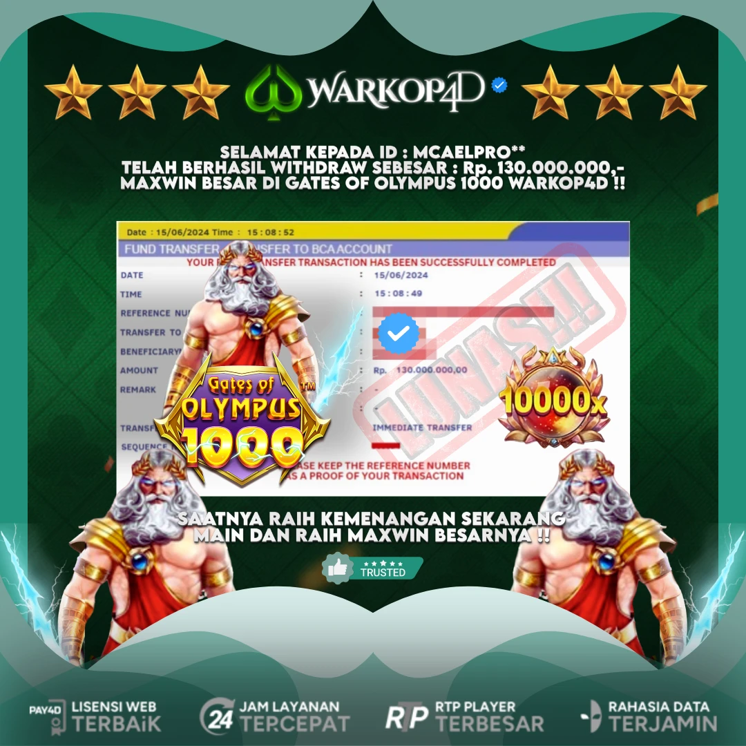 BUKTI JACKPOT DI GATES OF OLYMPUS 1000 WARKOP4D !!