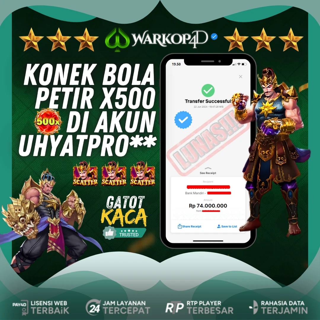 BUKTI JACKPOT DI GATES OF GATOT KACA WARKOP4D !!