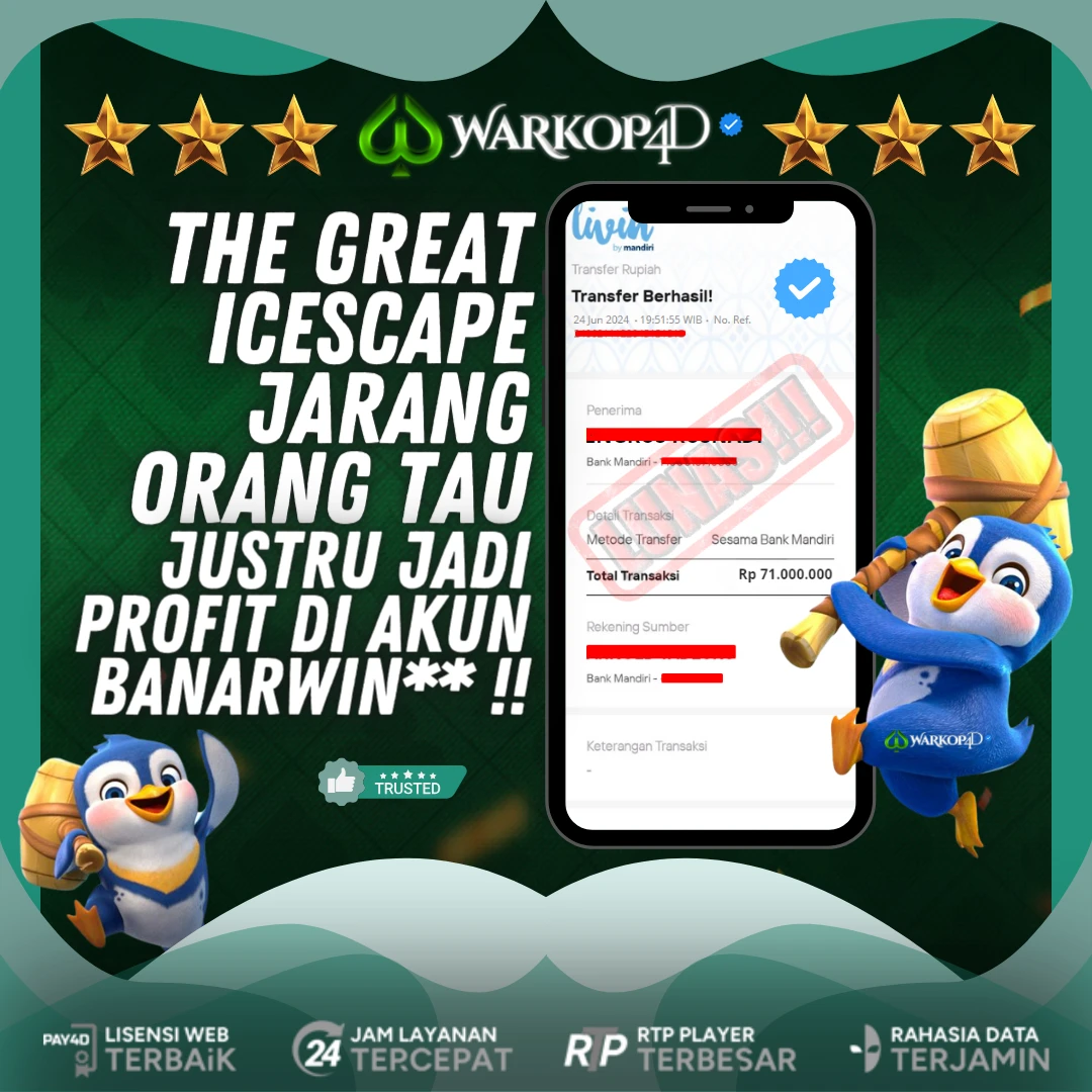 BUKTI JACKPOT DI THE GREAT ICESCAPE WARKOP4D !!
