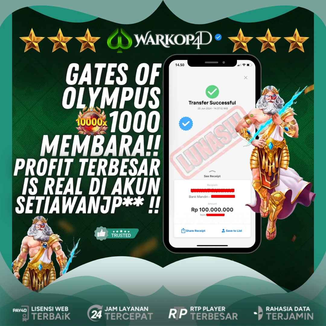 BUKTI JACKPOT DI GATES OF OLYMPUS 1000 WARKOP4D !!