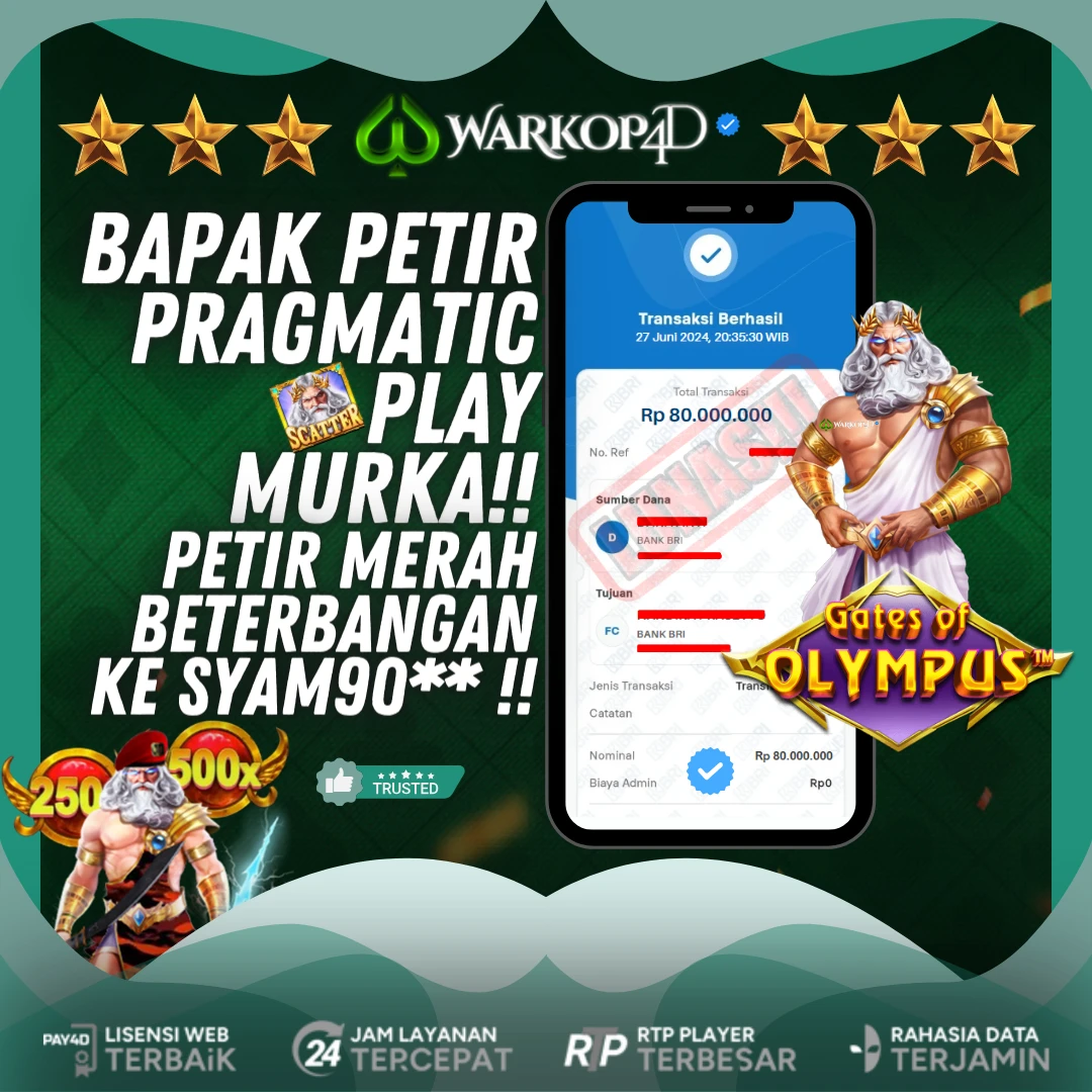 BUKTI JACKPOT DI GATES OF OLYMPUS WARKOP4D !!