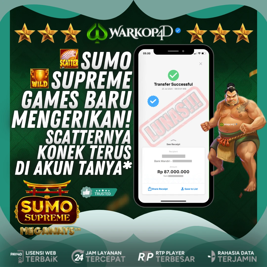BUKTI JACKPOT DI SUMO SUPREME MEGAWAYS WARKOP4D !!