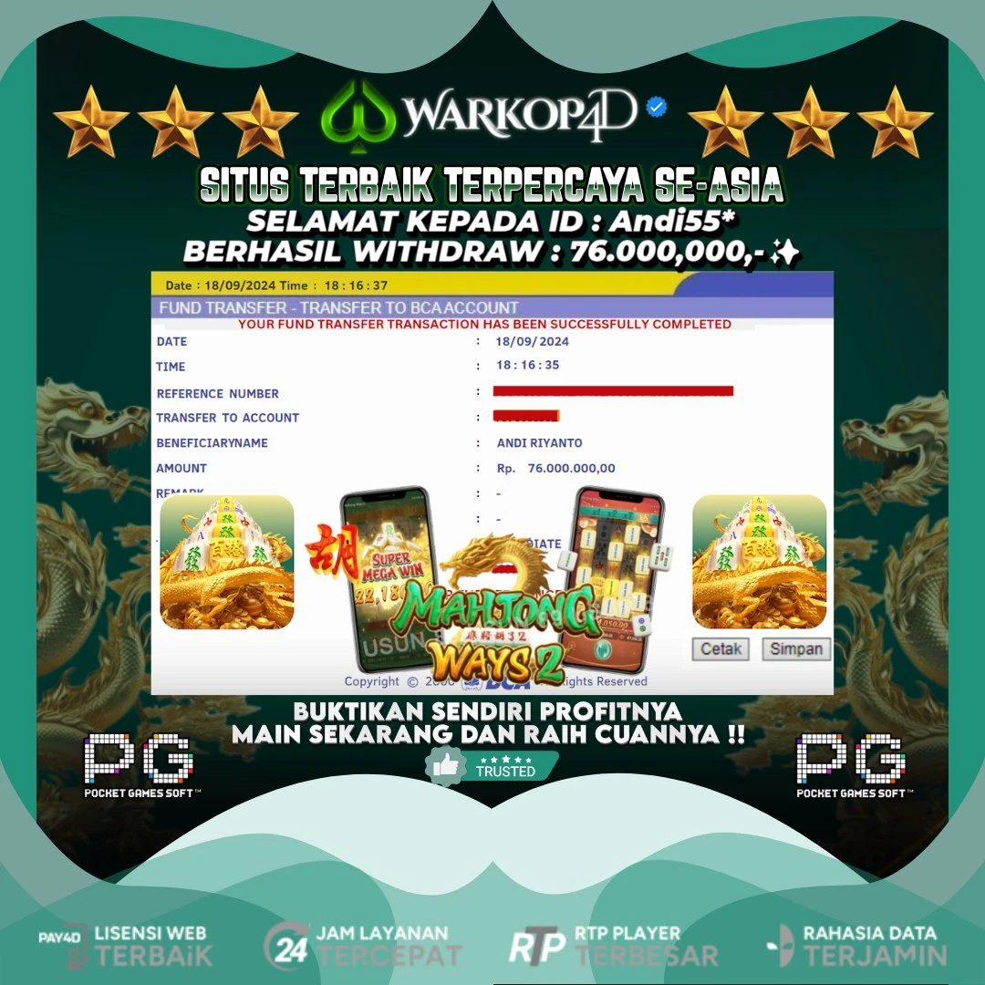 BUKTI JACKPOT MAHJONG WAYS 2 DI WARKOP4D !!