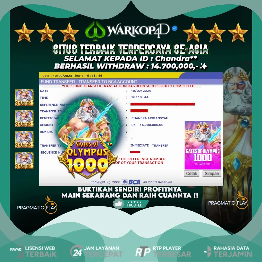 BUKTI JACKPOT DI GATES OF OLYMPUS WARKOP4D !!