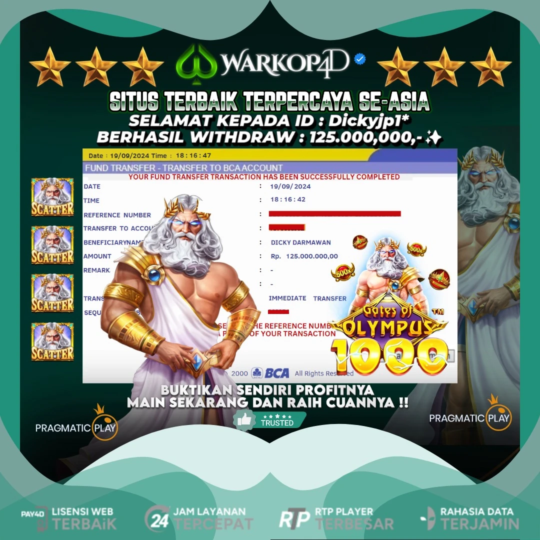 BUKTI JACKPOT DI GATES OF OLYMPUS 1000 WARKOP4D !!