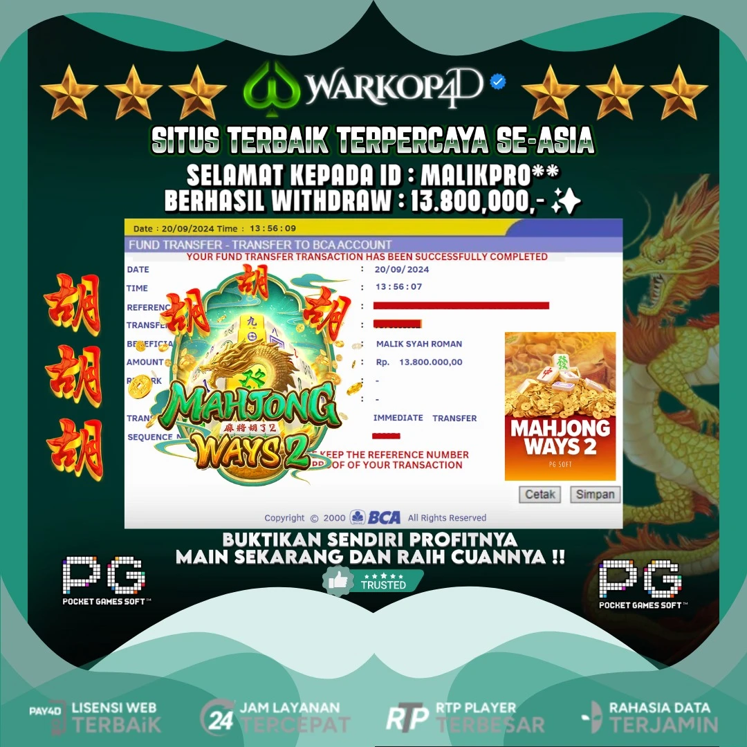 BUKTI JACKPOT DI MAHJONG WAYS 2 WARKOP4D !!