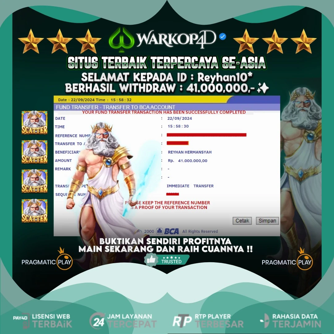 BUKTI JACKPOT DI GATES OF OLYMPUS WARKOP4D !!
