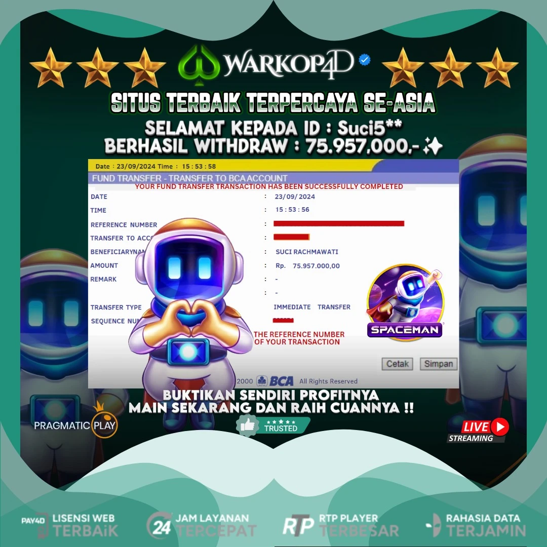 BUKTI PROFIT DI SPACEMAN WARKOP4D !!