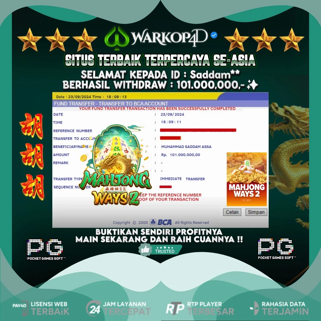 BUKTI JACKPOT DI MAHJONG WAYS 2 WARKOP4D !!
