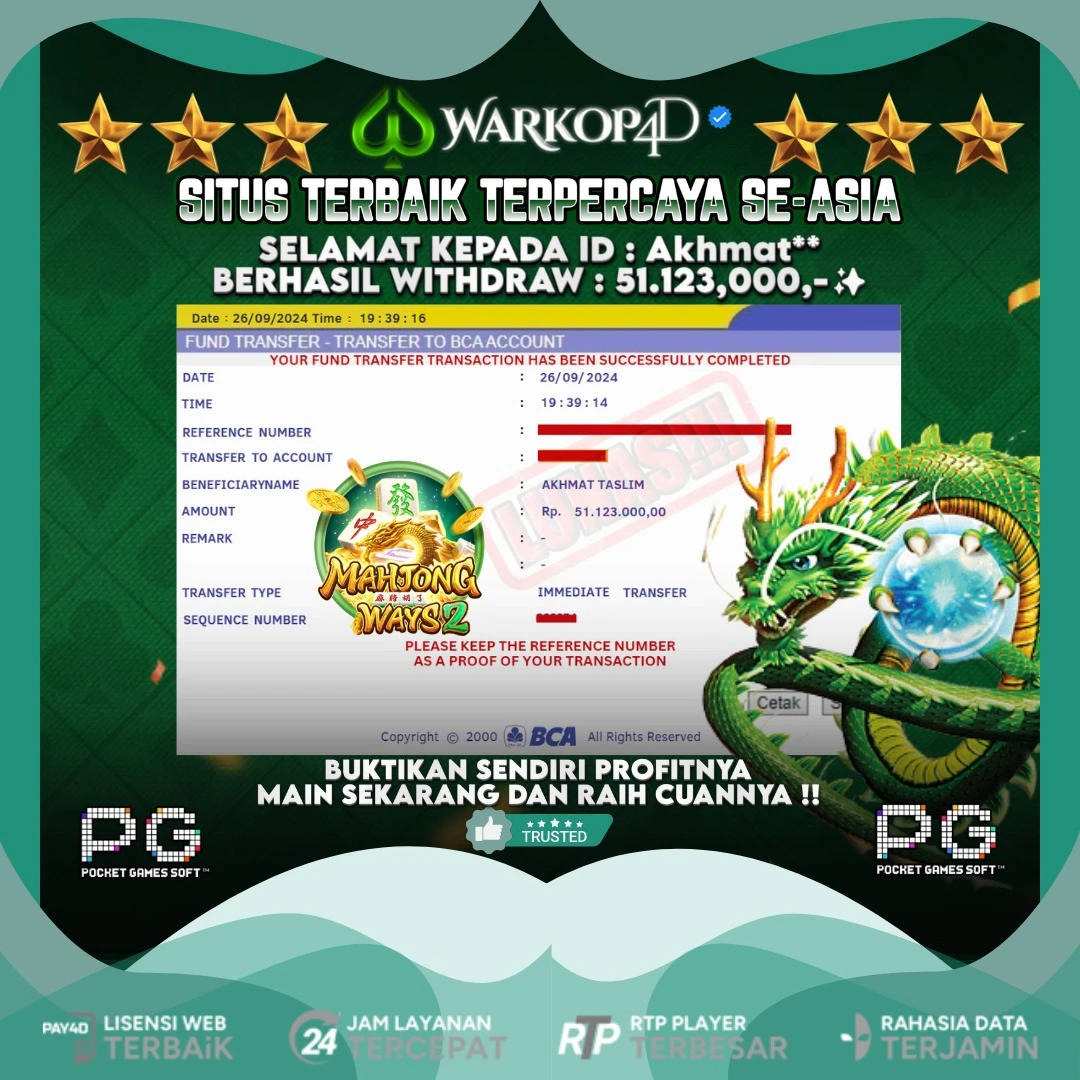 BUKTI JACKPOT DI MAHJONG WAYS 2 WARKOP4D !!