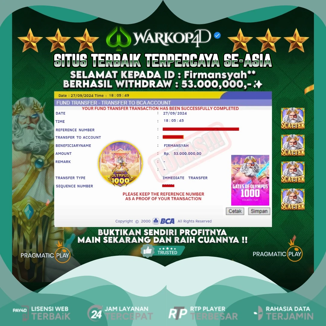 BUKTI JACKPOT DI GATES OF OLYMPUS 1000 WARKOP4D !!
