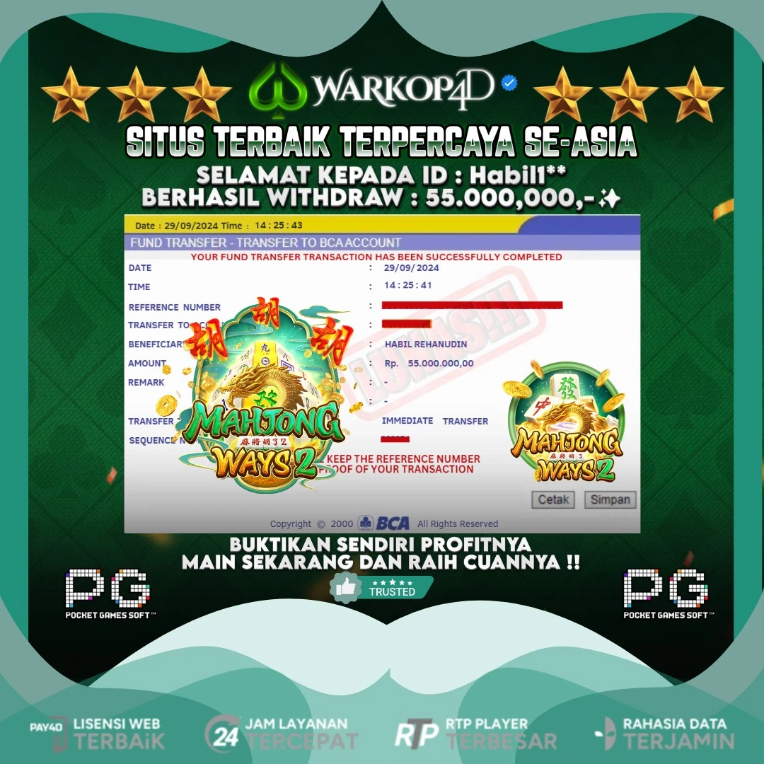 BUKTI JACKPOT DI MAHJONG WAYS 2 WARKOP4D !!