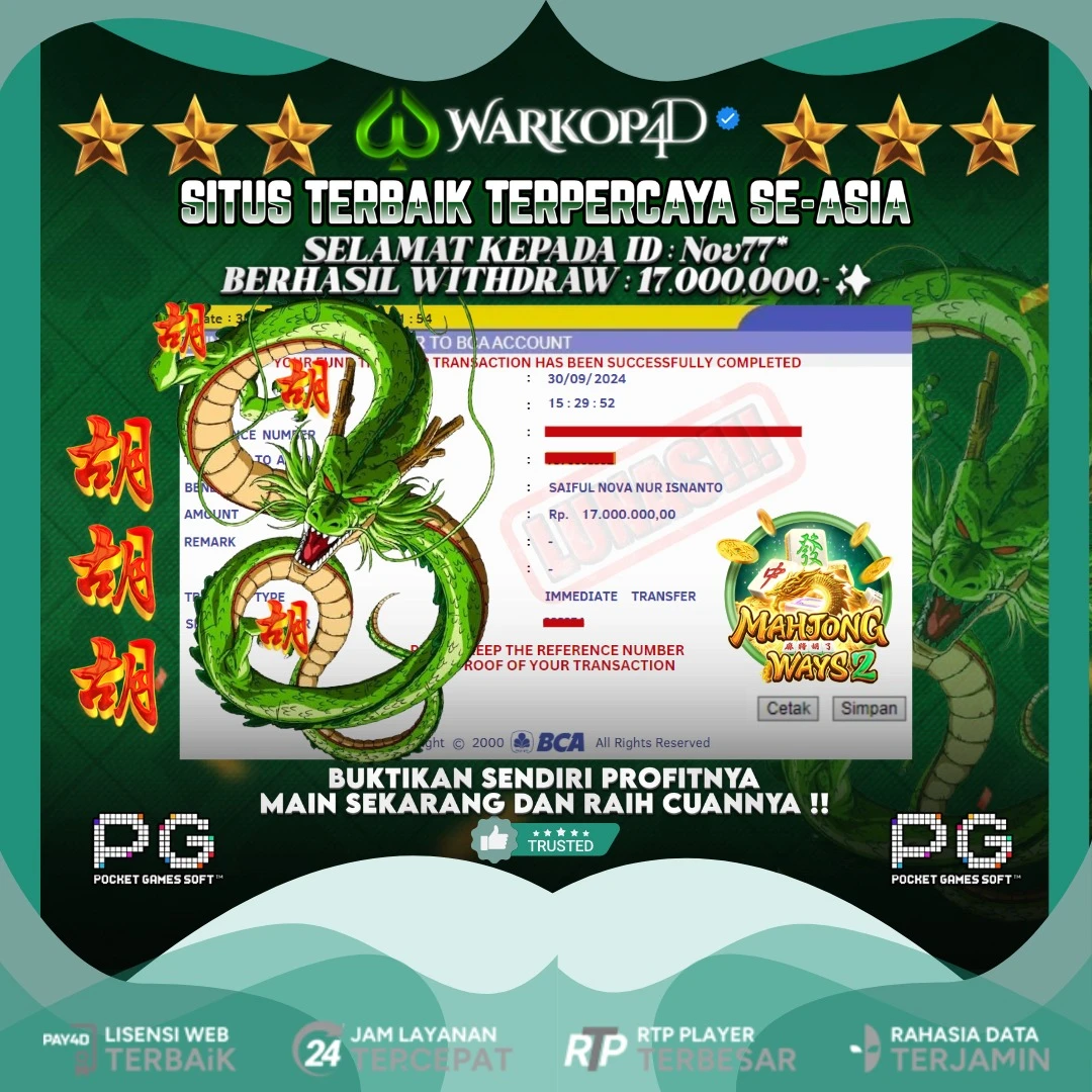 BUKTI JACKPOT DI MAHJONG WAYS 2 WARKOP4D !!