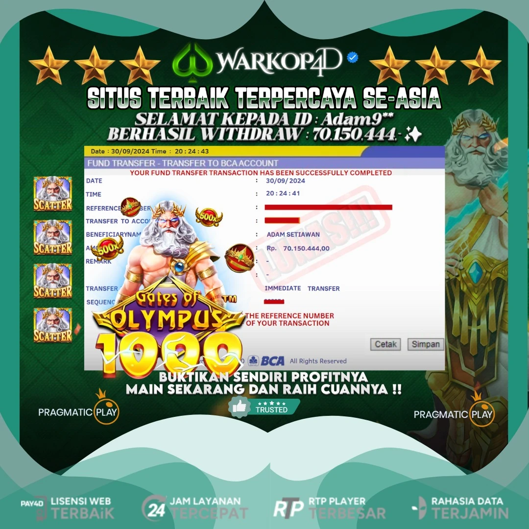 BUKTI JACKPOT DI GATES OF OLYMPUS 1000 WARKOP4D !!