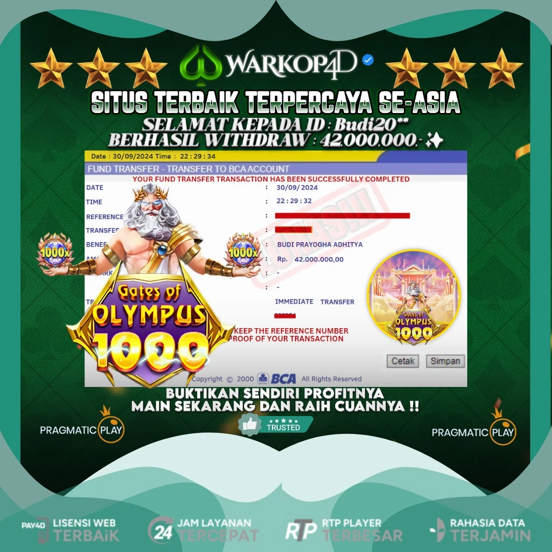 BUKTI JACKPOT DI GATES OF OLYMPUS 1000 WARKOP4D !!