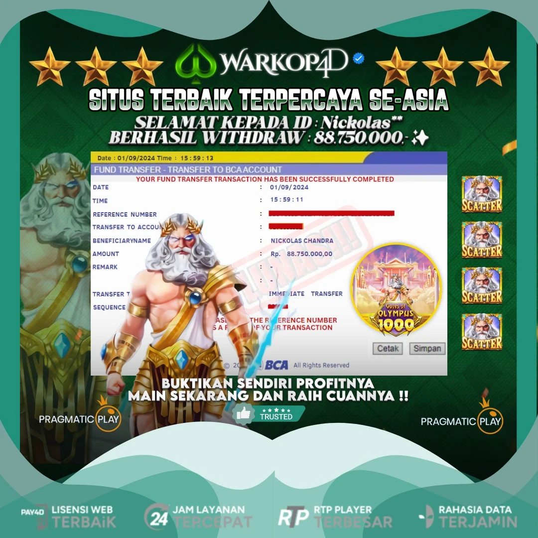 BUKTI JACKPOT DI GATES OF OLYMPUS 1000 WARKOP4D !!