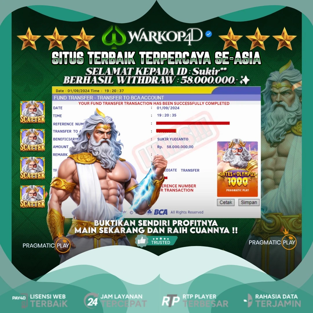 BUKTI JACKPOT DI GATES OF OLYMPUS 1000 WARKOP4D !!