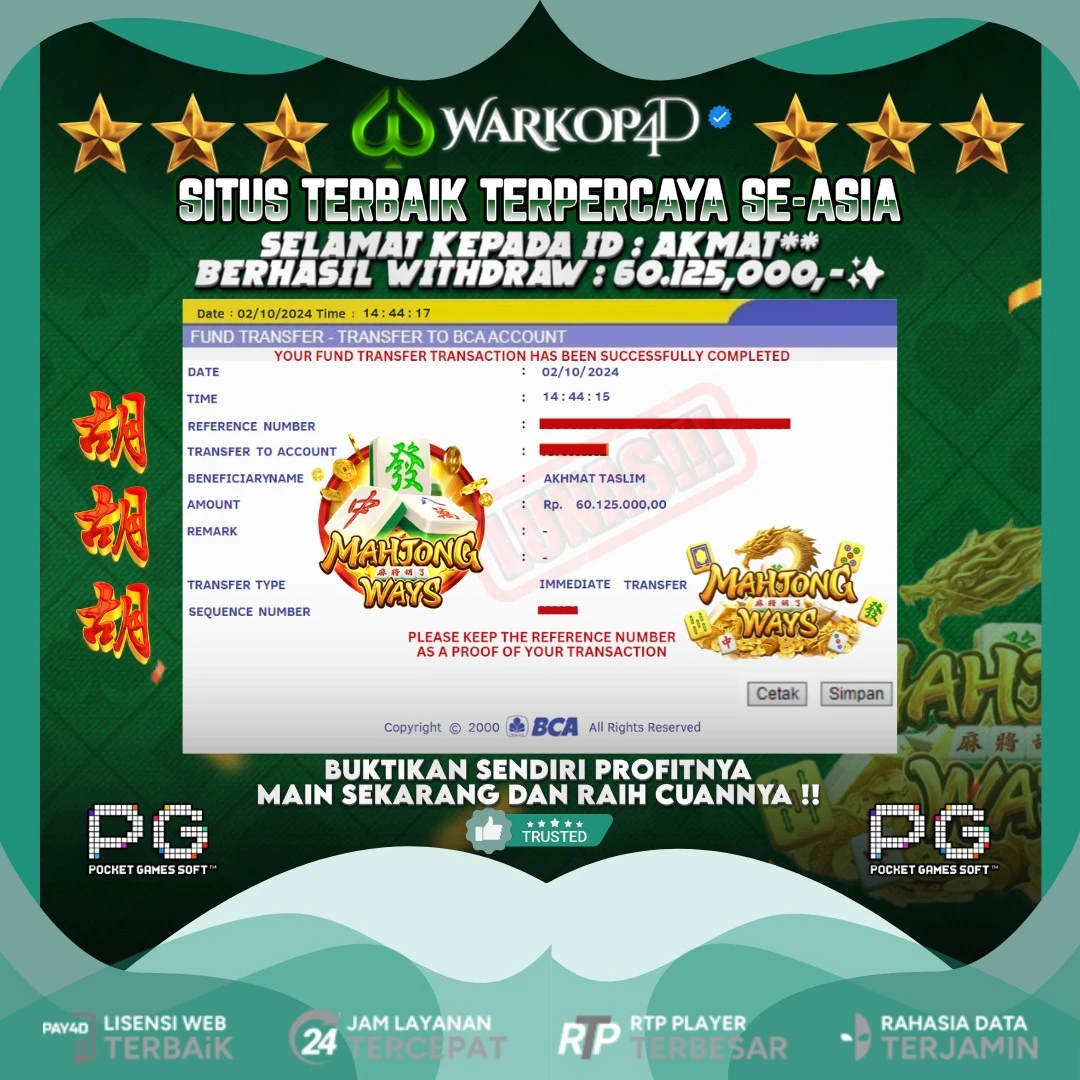 BUKTI JACKPOT DI MAHJONG WAYS WARKOP4D !!